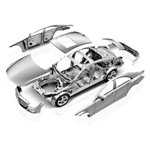 Karoseria czyli błotniki zderzaki lusterka, zaślepki klamki z drzwi wszystko dla samochodów osobowych